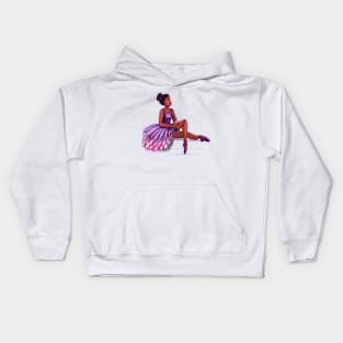 ballerina looking out - brown skin ballerina. Top 10 Best ballerina gifts. Top 10 gifts for black women Kids Hoodie